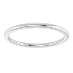 14K White Gold 1.5 mm Comfort-Fit European-Style Band Size 7