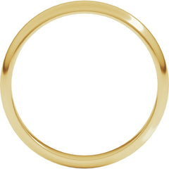 10K Yellow Gold 3 mm Half Round Band Size 11