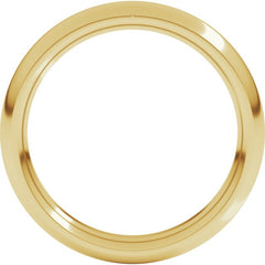 10K Yellow Gold 3.5 mm Comfort-Fit Half Round Band Size 8