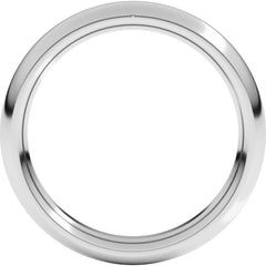 14K White Gold 3.5 mm Comfort-Fit Half Round Band Size 9