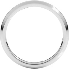 14K White Gold 2.5 mm Comfort-Fit Half Round Band Size 7
