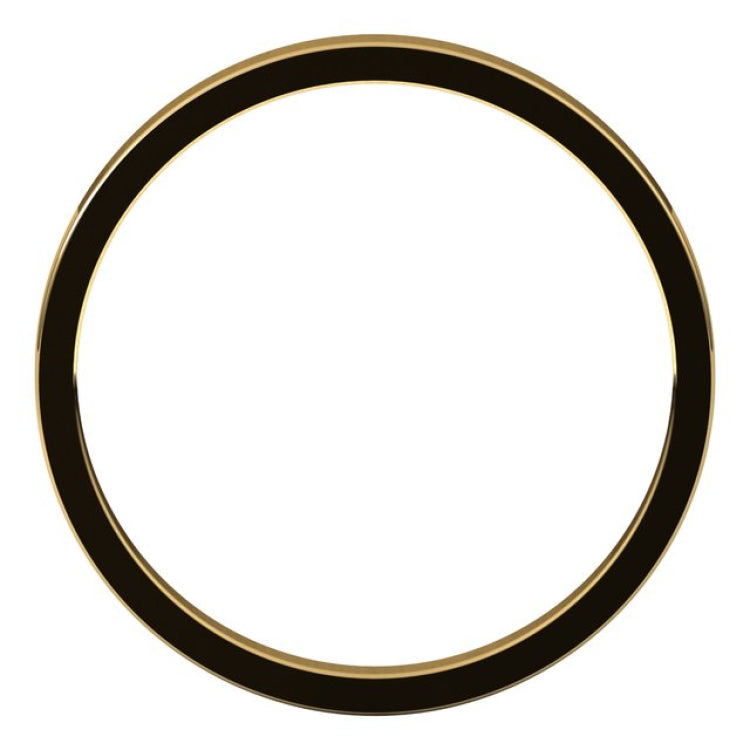 14K Yellow Gold 2 mm Flat Band Size 4.5