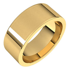 14K Yellow Gold 8 mm Comfort-Fit Flat Band Size 11.5