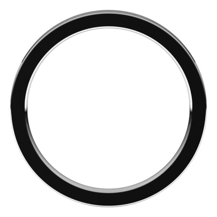 14K White Gold 2 mm Comfort-Fit Flat Band Size 5.5