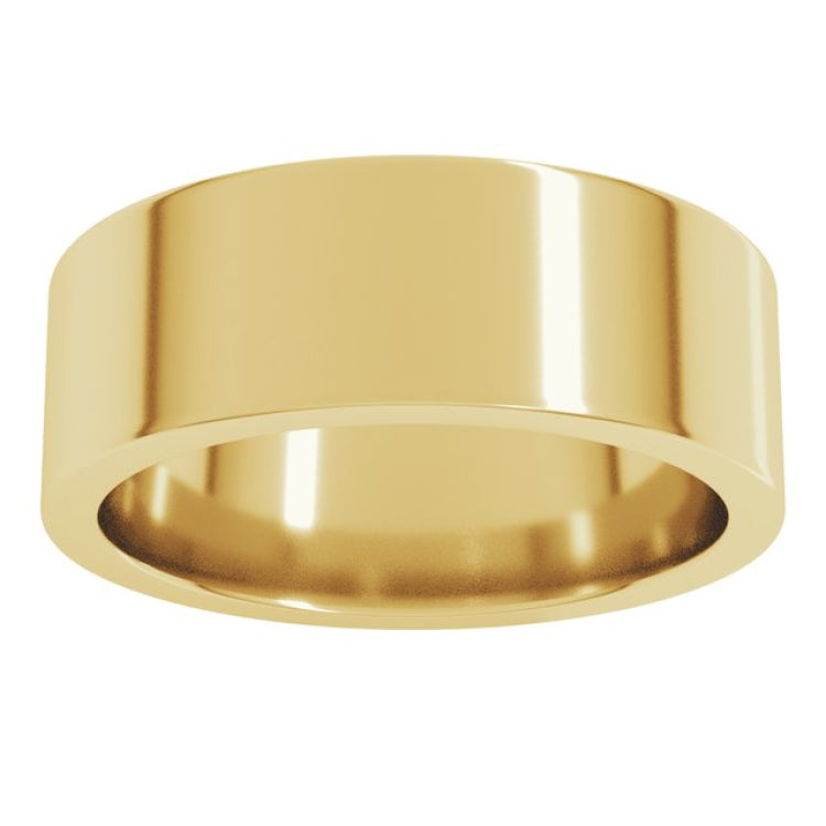 14K Yellow Gold 7 mm Comfort-Fit Flat Band Size 7