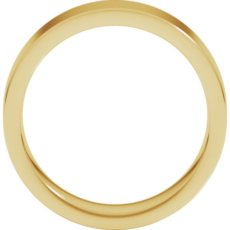 14K Yellow Gold 6 mm Comfort-Fit Flat Band Size 7.5