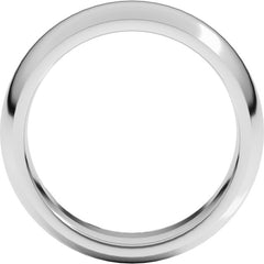 Sterling Silver 7 mm Comfort-Fit Half Round Band Size 11