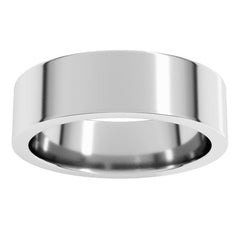 Sterling Silver 6 mm Comfort-Fit Flat Band Size 7