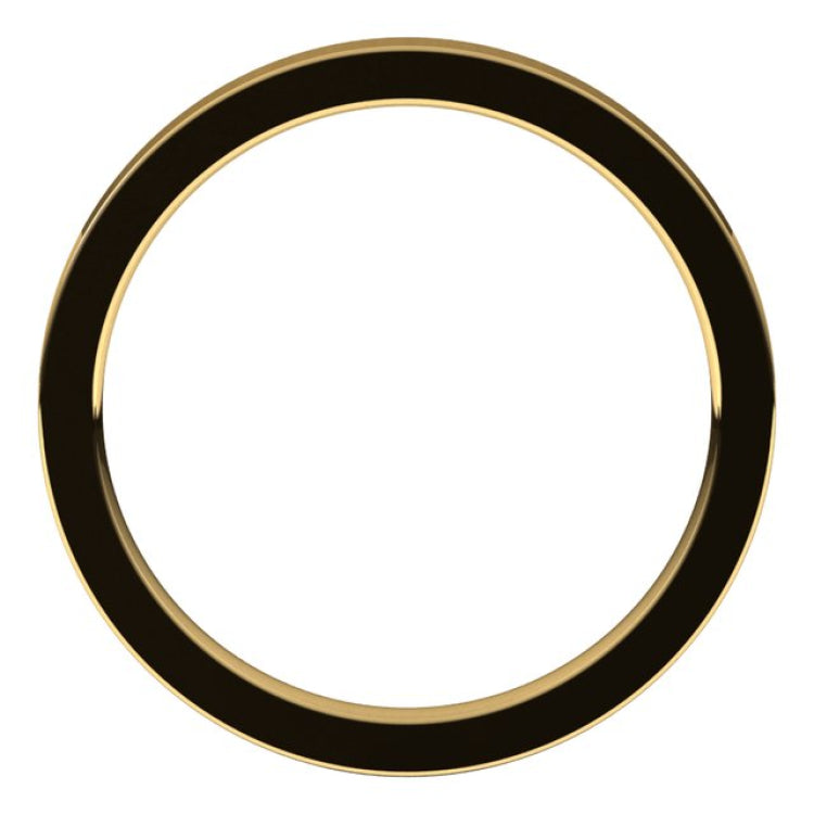 14K Yellow Gold 2 mm Comfort-Fit Flat Band Size 4