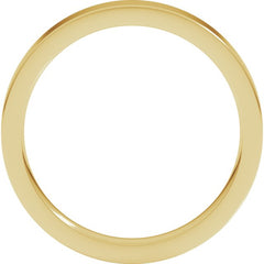 14K Yellow Gold 3 mm Comfort-Fit Flat Band Size 10.5