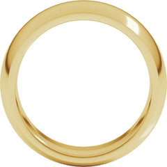 14K Yellow Gold 8 mm Comfort-Fit Half Round Band Size 8