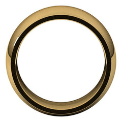 14K Yellow Gold 10 mm Comfort-Fit Half Round Band Size 9