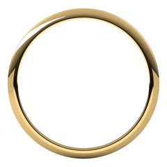 18K Yellow Gold 1 mm Half Round Band Size 7