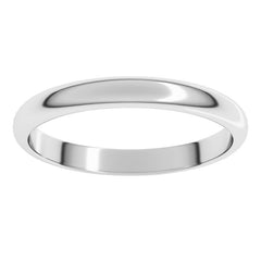 Sterling Silver 2.5 mm Half Round Band Size 8.5