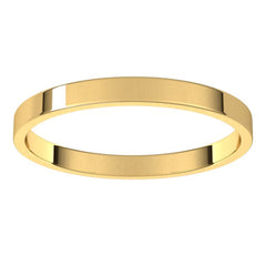 14K Yellow Gold 2 mm Ultra-Lightweight Flat Band Size 5.5