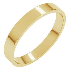 10K Yellow Gold 3 mm Ultra-Lightweight Flat Band Size 6.5