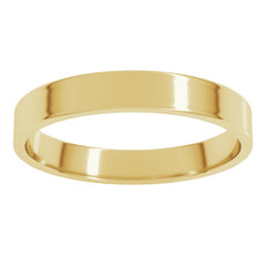 10K Yellow Gold 3 mm Ultra-Lightweight Flat Band Size 6.5