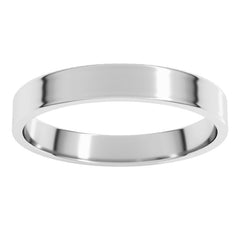 14K White Gold 3 mm Ultra-Lightweight Flat Band Size 7
