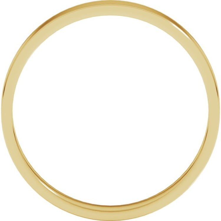 14K Yellow Gold 3 mm Ultra-Lightweight Flat Band Size 7