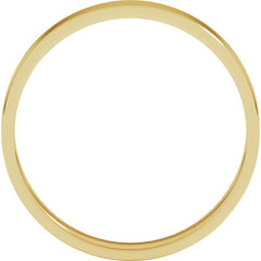 10K Yellow Gold 3 mm Ultra-Lightweight Flat Band Size 9.5