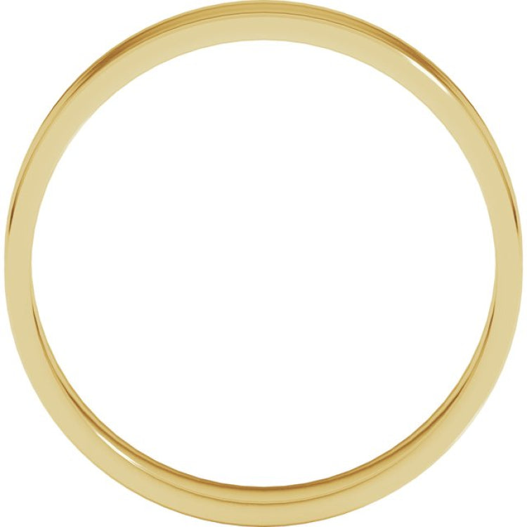 14K Yellow Gold 4 mm Ultra-Lightweight Flat Band Size 5