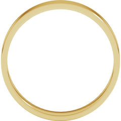 14K Yellow Gold 4 mm Ultra-Lightweight Flat Band Size 8