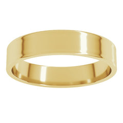 14K Yellow Gold 4 mm Ultra-Lightweight Flat Band Size 8.5