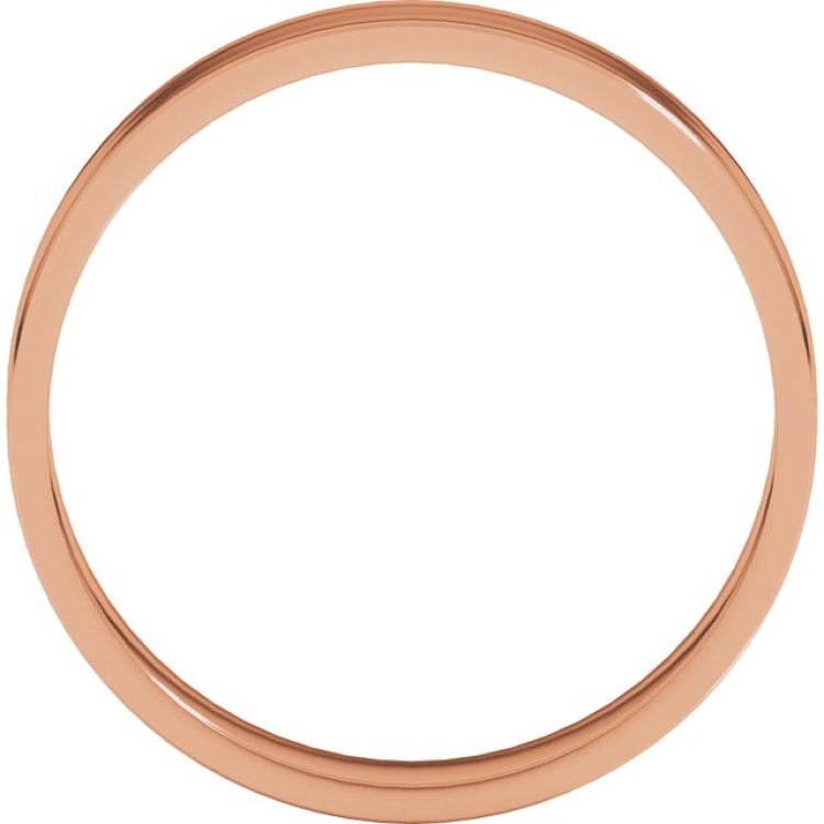 10K Rose Gold 4 mm Ultra-Lightweight Flat Band Size 7.5