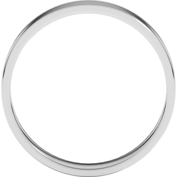 10K White Gold 4 mm Ultra-Lightweight Flat Band Size 9