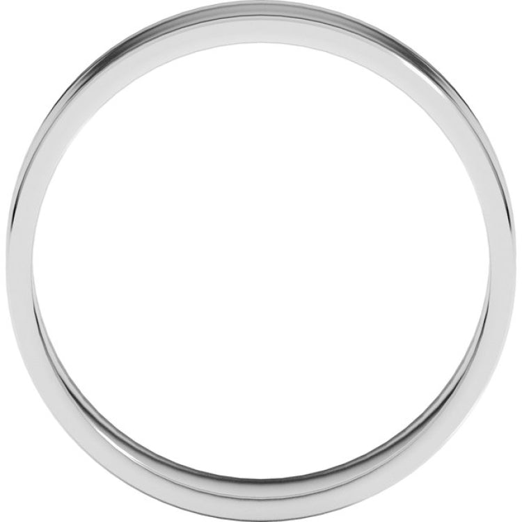 14K White Gold 5 mm Ultra-Lightweight Flat Band Size 12