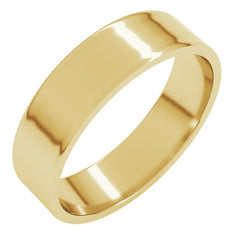 14K Yellow Gold 5 mm Ultra-Lightweight Flat Band Size 5.5