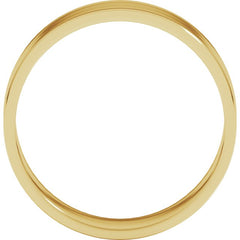 14K Yellow Gold 6 mm Ultra-Lightweight Flat Band Size 5.5
