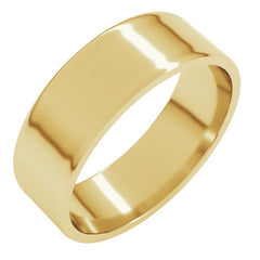 10K Yellow Gold 6 mm Ultra-Lightweight Flat Band Size 8