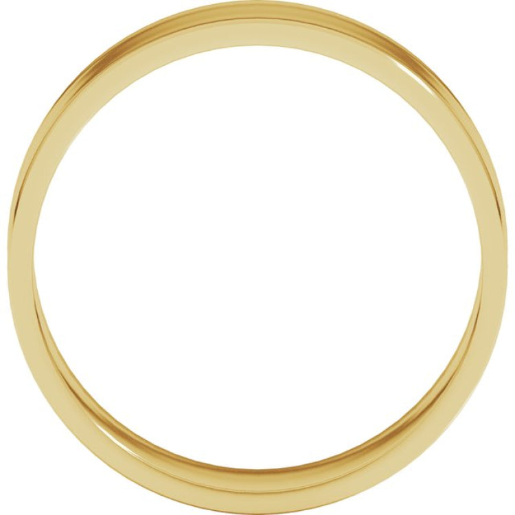 14K Yellow Gold 6 mm Ultra-Lightweight Flat Band Size 9.5