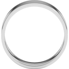 14K White Gold 7 mm Ultra-Lightweight Flat Band Size 10.5
