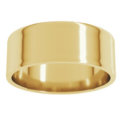 14K Yellow Gold 7 mm Ultra-Lightweight Flat Band Size 8