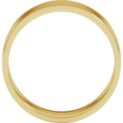 14K Yellow Gold 7 mm Ultra-Lightweight Flat Band Size 10.5