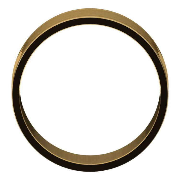 14K Yellow Gold 8 mm Ultra-Lightweight Flat Band Size 5.5