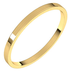 14K Yellow Gold 1.5 mm Ultra-Lightweight Flat Band Size 6