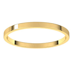 14K Yellow Gold 1.5 mm Ultra-Lightweight Flat Band Size 6