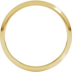 14K Yellow Gold 2 mm Half Round Band Size 4