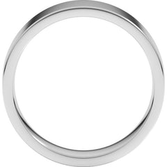 14K White Gold 6 mm Lightweight Comfort-Fit Flat Band Size 8