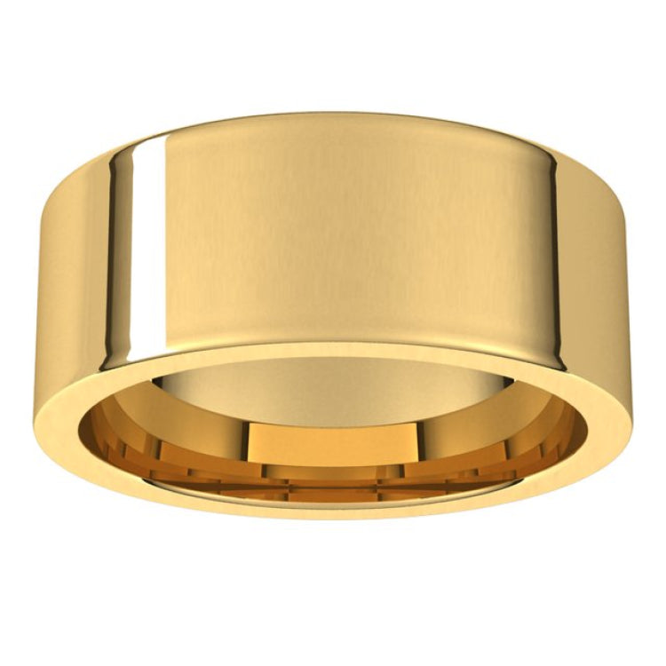 14K Yellow Gold 8 mm Comfort-Fit Flat Band Size 10