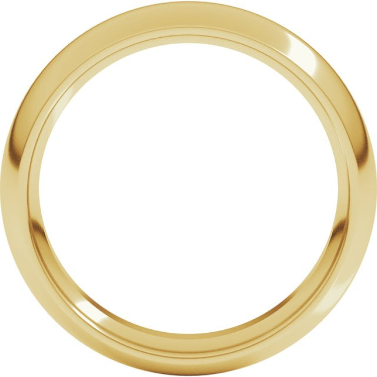 14K Yellow Gold 5.5 mm Comfort-Fit Half Round Band Size 11