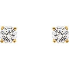 14K Yellow Gold 1/5 CTW Lab-Grown Diamond Youth Earrings