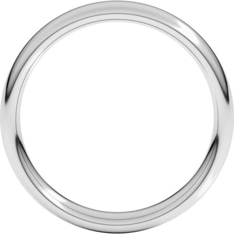 Platinum 4 mm Comfort-Fit European-Style Band Size 5