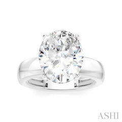 1/10 Ctw Oval Shape Round Cut Diamond Semi-Mount Engagement Ring in 14K White Gold