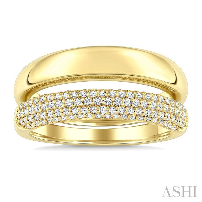 1/2 Ctw Round Cut Diamond Aeris Gold Fashion Band Set in 14K Yellow Gold