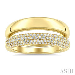 1/2 Ctw Round Cut Diamond Aeris Gold Fashion Band Set in 14K Yellow Gold