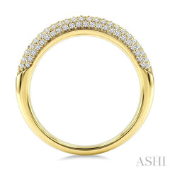 1/2 Ctw Round Cut Diamond Aeris Gold Fashion Band Set in 14K Yellow Gold